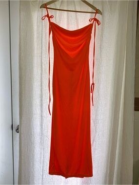 Vibrant Orange Bodycon Dress